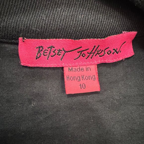 Betsey Johnson Black Moto Style Trench Jacket - Picture 3 of 3